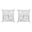 Pendientes de Stud de Diamante Compuesto de Plata Esterlina Elegantes