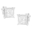 Pendientes de Stud de Diamante Compuesto de Plata Esterlina Elegantes