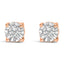 Boucles d'oreilles clou en diamant lab-grown Miracle-Set en argent sterling .925