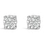 Boucles d'oreilles clou en diamant lab-grown Miracle-Set en argent sterling .925