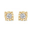 Pendientes de diamantes con chapado en oro amarillo de 10K