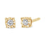 Pendientes de diamantes con chapado en oro amarillo de 10K