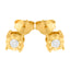 Pendientes de diamantes con chapado en oro amarillo de 10K
