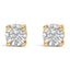 Boucles d'oreilles clou en diamant lab-grown Miracle-Set en argent sterling .925