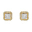 Pendientes de diamantes de oro amarillo de 10KT - Peso total de 1/2 quilate