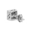 Boucles d'oreilles en diamant taille princesse en argent sterling .925 avec sertissage invisible