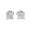 Boucles d'oreilles en diamant en or blanc 10k - 0,60 cttw