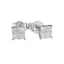 Boucles d'oreilles en diamant en or blanc 10k - 0,60 cttw