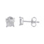 Boucles d'oreilles en diamant en or blanc 10k - 0,60 cttw