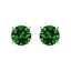 14K White Gold Lab Grown Green Diamond Solitaire Stud Earrings
