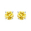Boucles d'oreilles en diamant jaune lab-grown en or blanc 14K