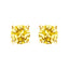 Boucles d'oreilles en diamant jaune lab-grown en or blanc 14K