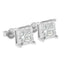 .925 Sterling Silver Princess-Cut Diamond Solitaire Stud Earrings