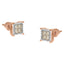 10K Two-Toned Princess-Cut Diamond Stud Earrings