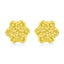 Boucles d'oreilles florales en argent sterling .925 avec diamants jaunes traités