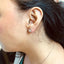 14K White Gold Marquise Diamond Floral Leaf Stud Earrings
