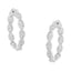 Pendientes de aro de diamantes de oro blanco de 10 quilates - 1.5 cttw