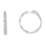 Pendientes de aro de diamantes de oro blanco de 10 quilates - 1.5 cttw