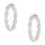 Pendientes de aro de diamantes de oro blanco de 10 quilates - 1.5 cttw