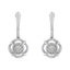.925 Sterling Silver Diamond Accent Drop Earrings
