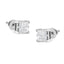 10K White Gold Princess-Cut Diamond Square Stud Earrings