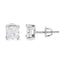 10K White Gold Princess-Cut Diamond Square Stud Earrings