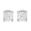 10K White Gold Princess-Cut Diamond Square Stud Earrings