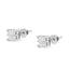 10K White Gold Princess-Cut Diamond Square Stud Earrings