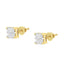 Boucles d'oreilles carrées en diamant taille princesse en or jaune 10K