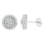 10KT White Gold Double Halo Round-Cut Diamond Stud Earrings
