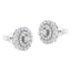 10KT White Gold Double Halo Round-Cut Diamond Stud Earrings