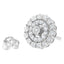 10KT White Gold Double Halo Round-Cut Diamond Stud Earrings