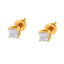 Boucles d'oreilles en diamant princesse en or jaune 10KT