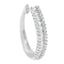 10K White Gold Diamond Hoop Earrings - 0.75 cttw