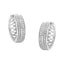 Boucles d'oreilles créoles en or blanc 10K avec 56 diamants