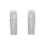 Boucles d'oreilles créoles en or blanc 10K avec 56 diamants