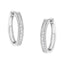 Pendientes de aro de diamantes de oro blanco de 10KT con diamantes de 1.00 cttw