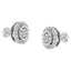 Pendientes de Clúster de Diamantes de Plata Esterlina
