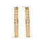 Pendientes de aro de diamantes de oro amarillo de 10K con 1/2 cttw de diamantes