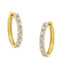Boucles d'oreilles créoles en diamant en or bicolore 10KT