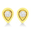 Pendientes de aro de diamante en plata esterlina chapada en oro amarillo de 10K