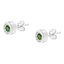 Boucles d'oreilles en argent sterling .925 avec diamants verts Miracle-Set
