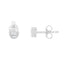 Pendientes de Stud de Diamante en Oro Blanco de 10K con Montura de Bezel
