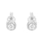 10K White Gold Diamond Bezel-Set Stud Earrings