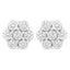 Boucles d'oreilles en diamant composite en or blanc 14KT