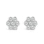 Boucles d'oreilles en diamant composite en or blanc 14KT