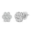 Boucles d'oreilles en diamant composite en or blanc 14KT