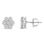 Boucles d'oreilles en diamant composite en or blanc 14KT