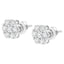 Boucles d'oreilles en diamant composite en or blanc 14KT