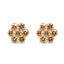 Pendientes de Stud Florales de Diamante de 1.0 Cttw en Oro Amarillo de 14K